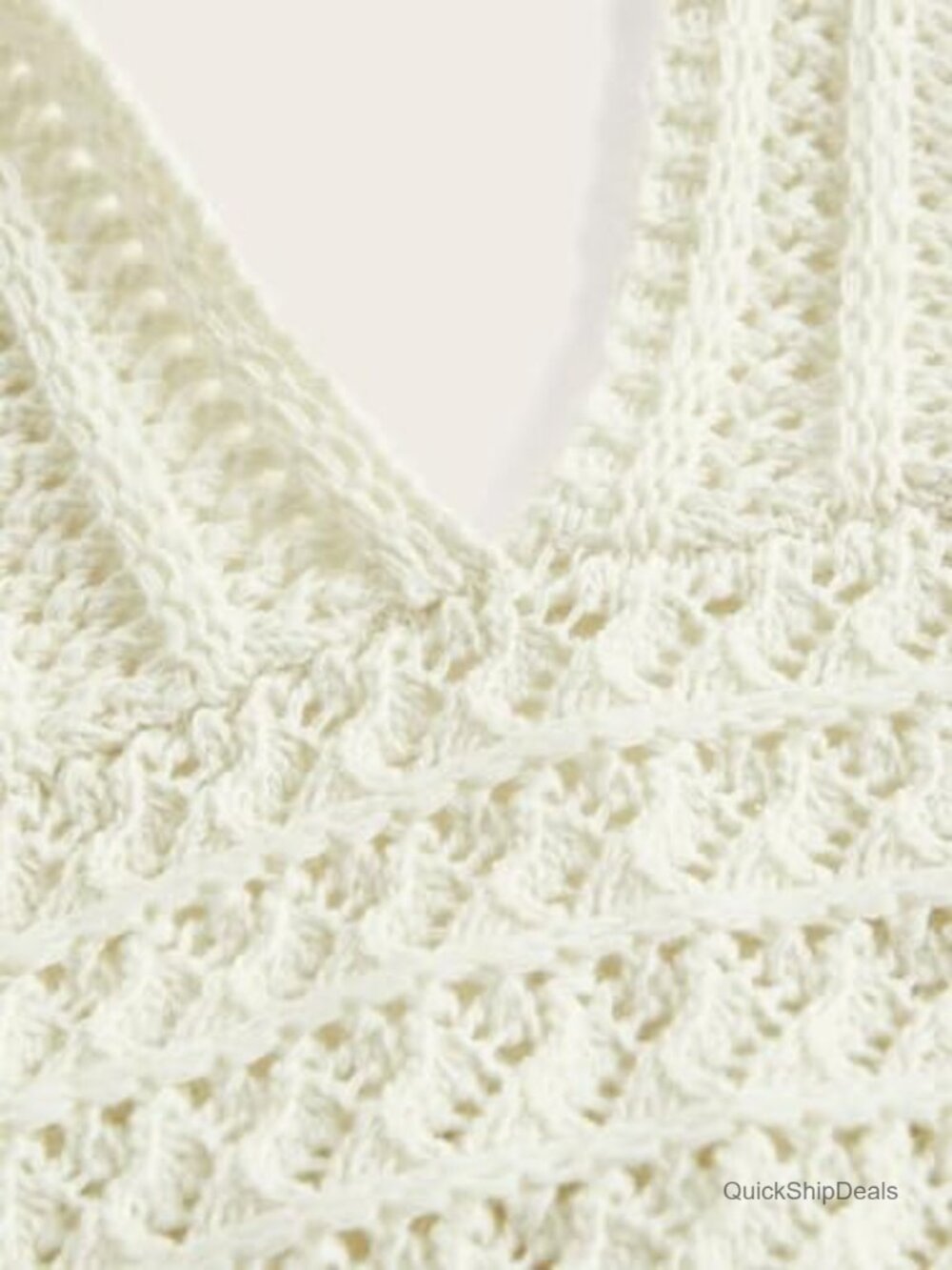 Lace Up Backless Crochet Crop Halter Top - Picture 5 of 7